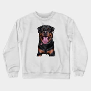 Cute Rottweiler Drawing Crewneck Sweatshirt